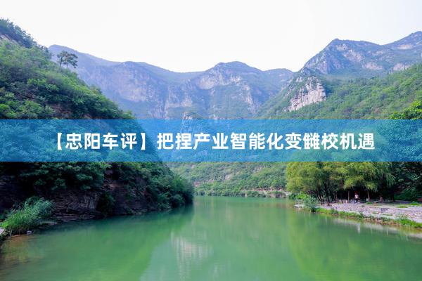 【忠阳车评】把捏产业智能化变雠校机遇