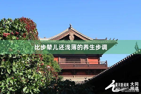 比步辇儿还浅薄的养生步调
